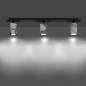 Image of Tent Black Ceiling Spotlight Bar 3x GU10