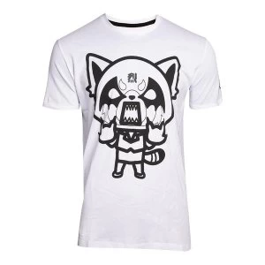 Image of Aggretsuko - Retsuko Rage I Wanna Eat Mens Medium T-Shirt - White
