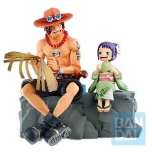Image of One Piece Ichibansho Figure Emorial Vignette Ace and Otama