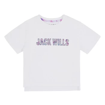 Image of Jack Wills Kids Girls Block Logo T-Shirt - White