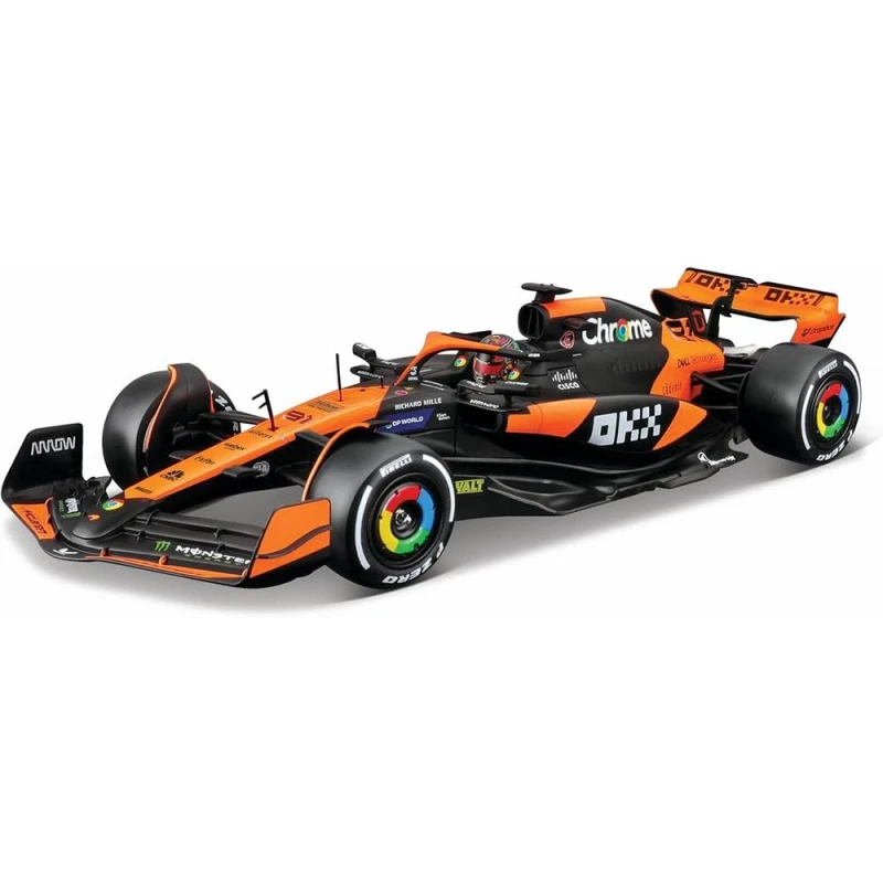 Image of Bburago F1 Mclaren MCL38 2024 With Piastri Helmet 1:24 Scale Model