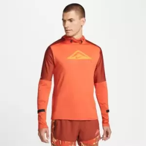 Image of Nike Dri-FIT Trail Mens Trail Running Hoodie - Orange