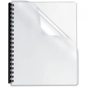 Image of Fellowes Apex PVC Cover Medium Weight Clear A4 Pack of 100