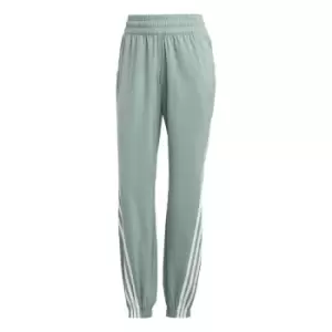 Image of adidas TRAINICONS 3-Stripes Woven Joggers Womens - Silver Green / White
