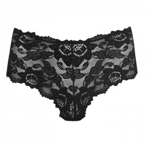 Image of Figleaves Millie Lace Short - black