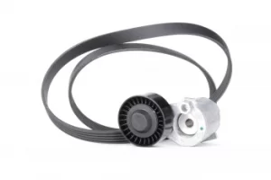 Image of GATES Poly V-Belt RENAULT,NISSAN K015PK1200 7701476475 Ribbed Belt,V Ribbed Belt,Multi V Belt,Poly Belt,V-Ribbed Belt Set