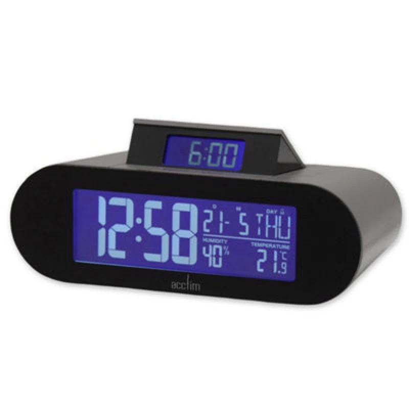 Image of Acctim Kian Digital Alarm Clock Crescendo Alarm Date, Temperature & Humidity Display Pop Up Alarm Dovetail