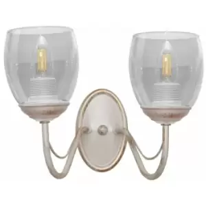 Image of Helam Allena Wall Lamp White, Gold, Smokey 27cm