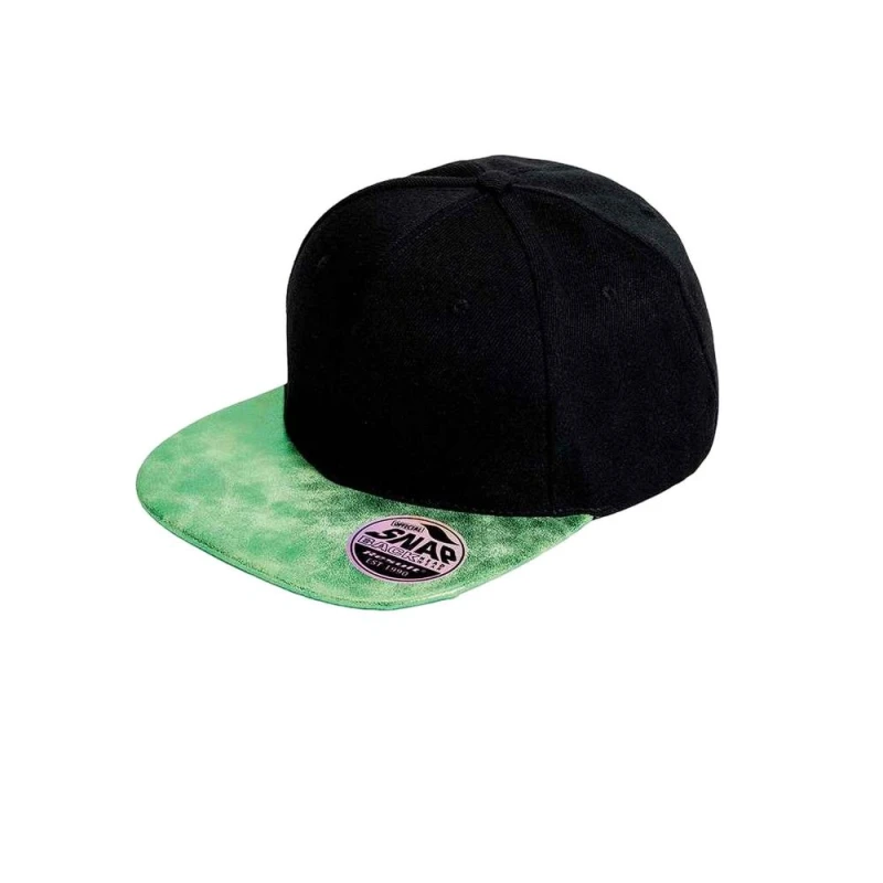 Image of Result Result Men Bronx Glitter Flat Peak Snapback Cap in Dark Blue Dark Blue One Size Male 5063527348609
