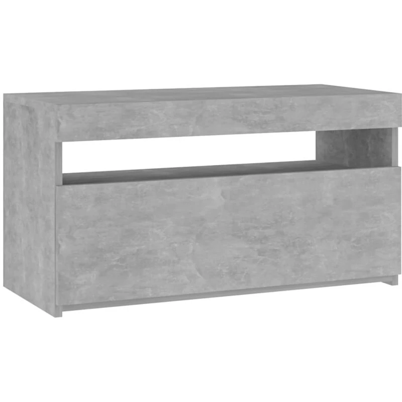 Image of VIDAXL TV Cabinet with LED Lights Concrete Grey 75x35x40cm vidaXL 8720286218099