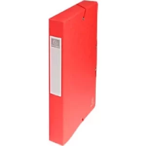 Image of Exacompta Filing Box 50405E A4 Red Glossy Card 25 x 33cm Pack of 8