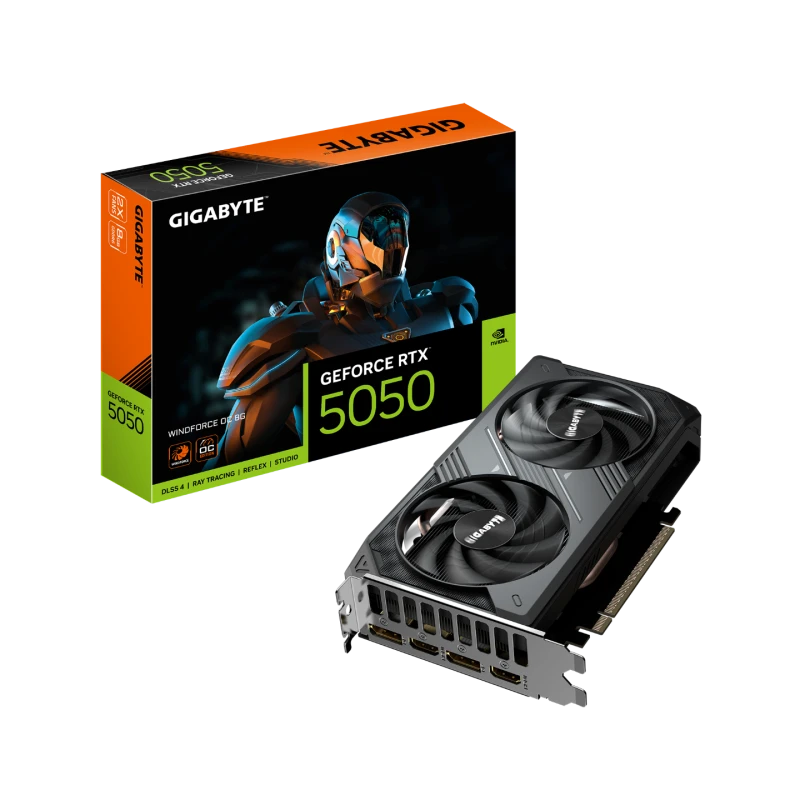 Image of Gigabyte GeForce RTX 5050 WINDFORCE OC 8GB GDDR6 Graphics Card - GV-N5050WF2OC-8GD