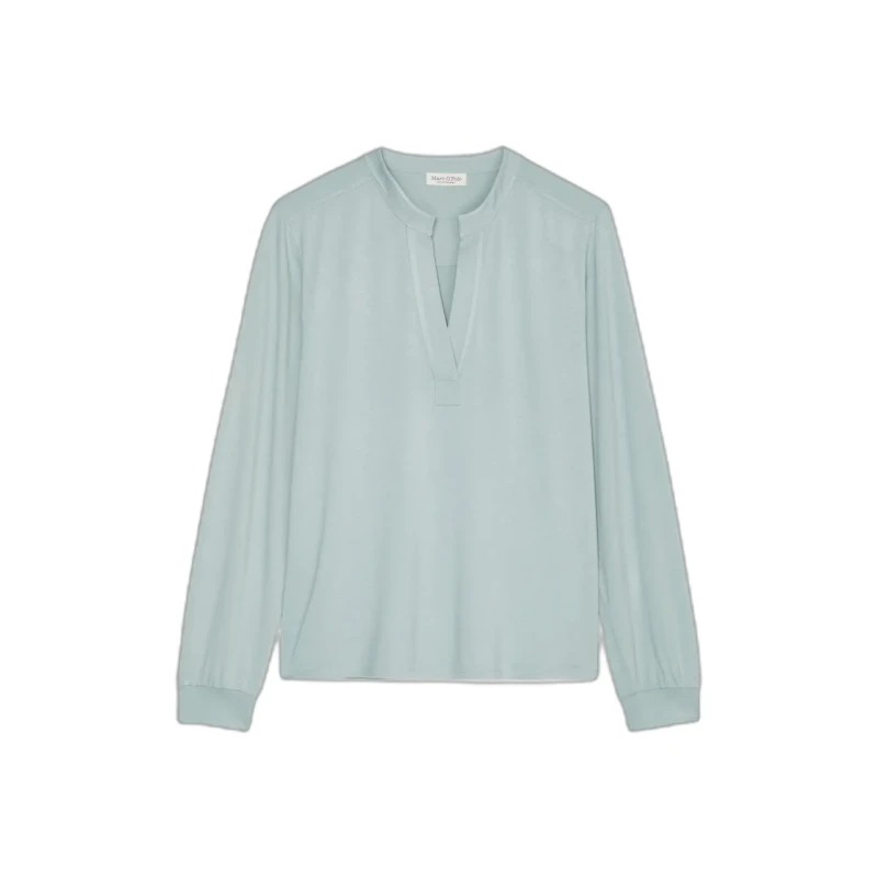 Image of Marc O'Polo Womens long sleeve V-neck blouse Marc O'Polo Vert Female S
