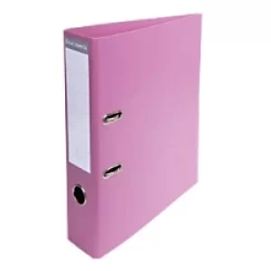 Image of Exacompta Prem Touch Lever Arch File 53755E 75mm PVC, Cardboard 2 ring A4 Pink Pack of 10
