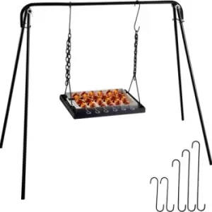 Image of VEVOR Grill Swing Campfire Cooking Stand 35" BBQ Grill for Cookware & Dutch Oven