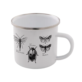 Image of Insects Enamel Mug - White