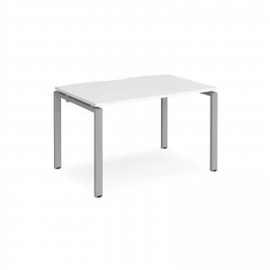 Image of Adapt II Single Desk 1200mm x 800mm - Silver Frame White top