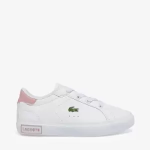 Image of Lacoste Infant Powercourt 0721 Trainers - White/Pink - UK 8 Toddler