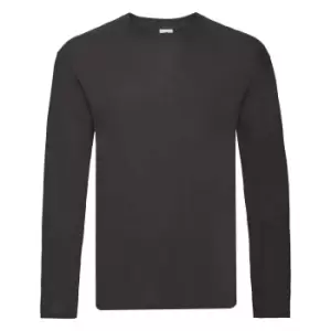 Image of Fruit Of The Loom Mens Original Long Sleeve T-Shirt (L) (Black)