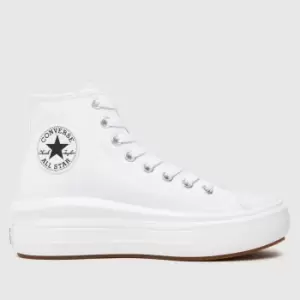 Image of Converse White All Star Move Hi Trainers