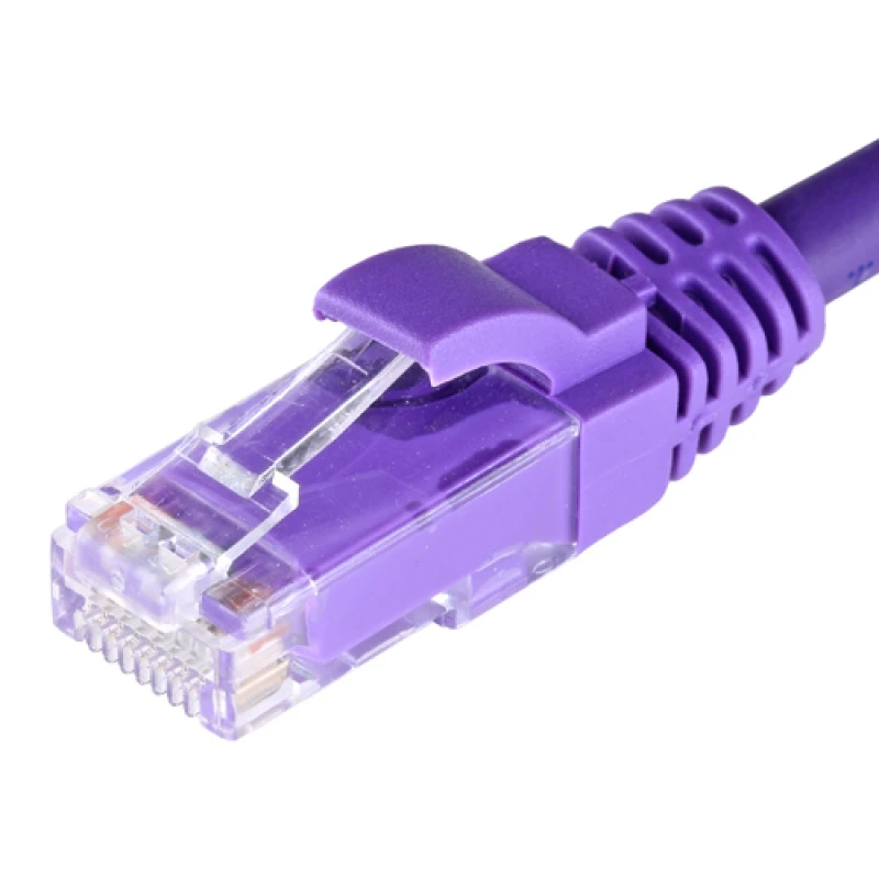 Image of Cablenet 10m Cat5e RJ45 Violet U/UTP LSOH 24AWG Snagless Booted Patch