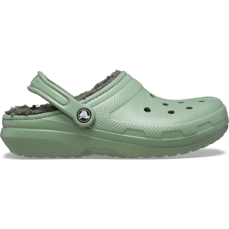 Image of Crocs Unisex Classic Lined Clogs Moss/Multi W4/M3