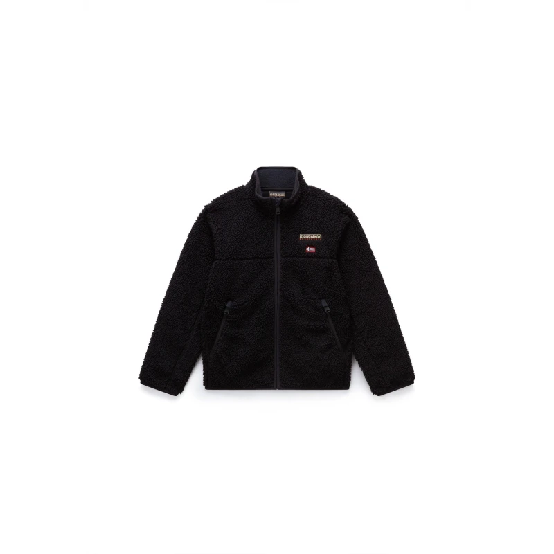 Image of Napapijri Kids Tynik Full Zip Fleece Black Beaut 941 male 12Y