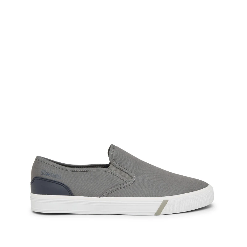 Image of Bench Mens Brown Slip-On Low-Top Trainers Grey male 10 (45)