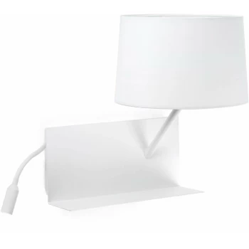 Image of Faro Lighting - Faro Handy - 1 Light Indoor Wall Light Reading Lamp White, E27