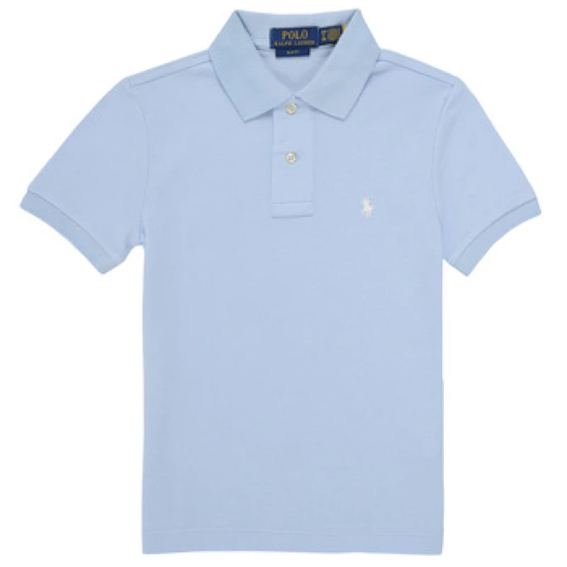 Image of Short Sleeve Polo Shirt with Embroidered Logo On Chest