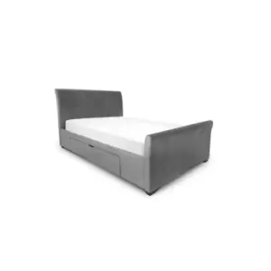 Image of Costa Velvet Bed with Drawers