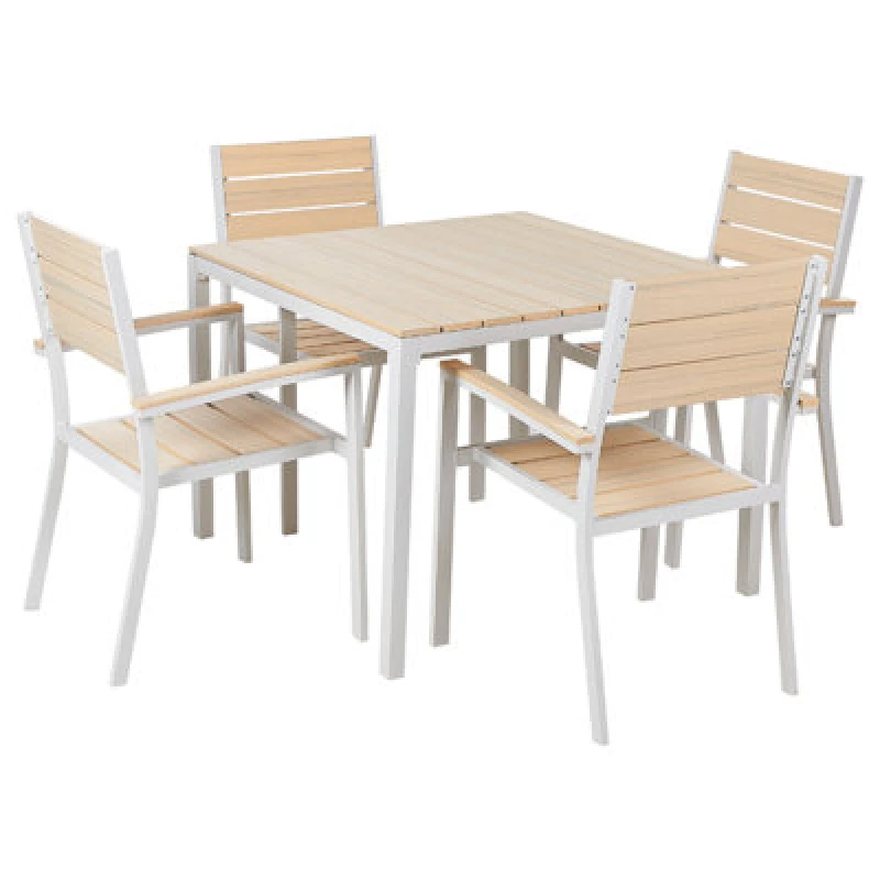 Image of Beliani Garden Dining Set 4 Seater Prato Beige