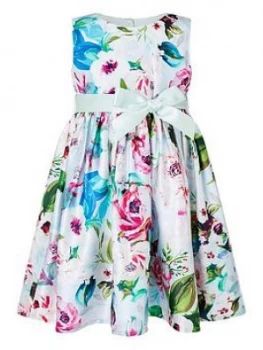 Image of Monsoon Baby Girls S.E.W. Heidi Floral Print Dress - Multi, Size 2-3 Years