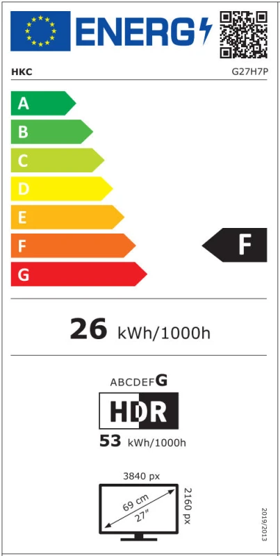 Image of HKC HKC G27H7P computer monitor 68.6cm (27") 3840 x 2160 pixels UHD+ G27H7P