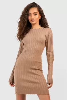 Image of Rib Knitted Mini Dress
