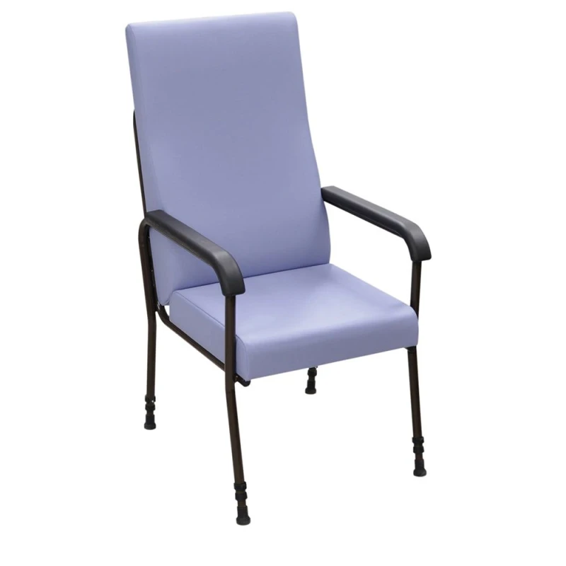 Image of Loops Height Adjustable Ergonomic Lounge Chair - High Backed - Blue Upholstery Multi