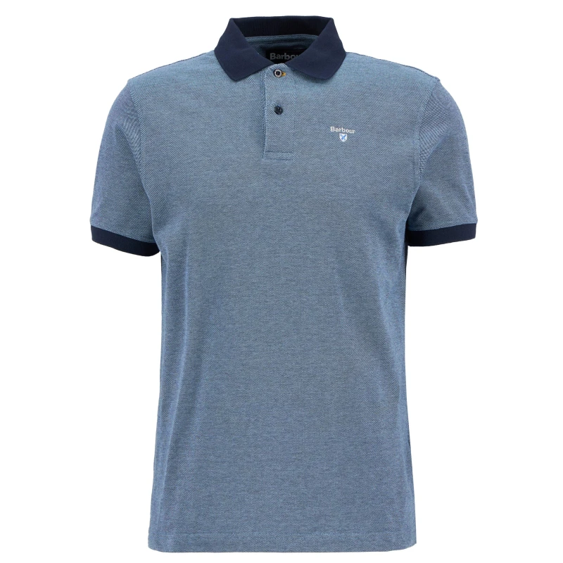 Image of Barbour Sports Polo Mix Shirt - Blue Blue S
