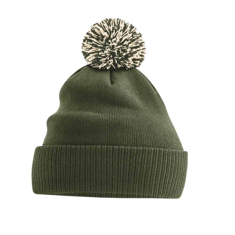 Image of Beechfield Mens Snowstar Beanie in Dark Olive Dark Olive Male One Size