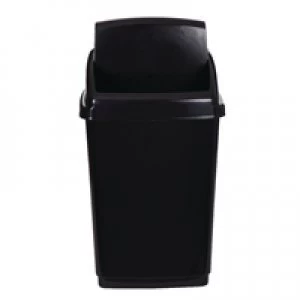Image of 2Work Swing Top Bin 50 Litre Black RB02381