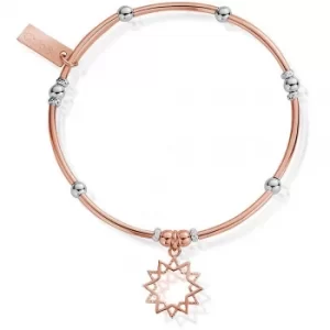 Image of ChloBo Silver Rose Tone Wishful Soul Star Bracelet MBMNBR591