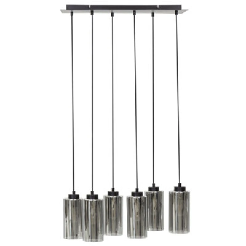 Image of Beliani Pendant Lamp Puriri Glass Grey