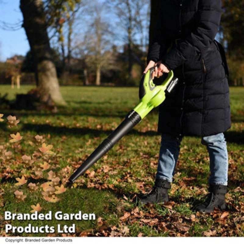 Image of Garden Gear 12V Cordless Leaf Blower 2000Mah Battery & Charger 220Km/h Blowing Speed Lightweight Fast Charge