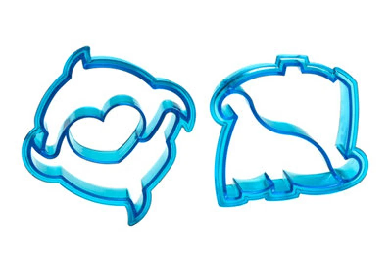 Image of Interiors by Premier Dinosaur and Dolphin Sandwich Cutters Blue