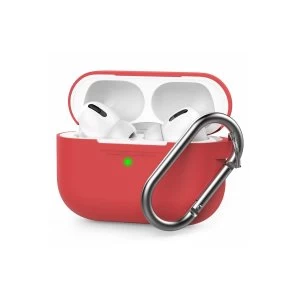Image of AirPods Pro Silicone Case w/Carabiner Clip - Red