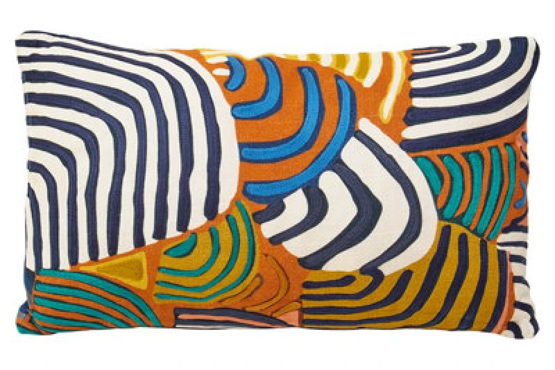 Image of Orsina Bosie Ozella Multi Coloured Rectangular Cushion