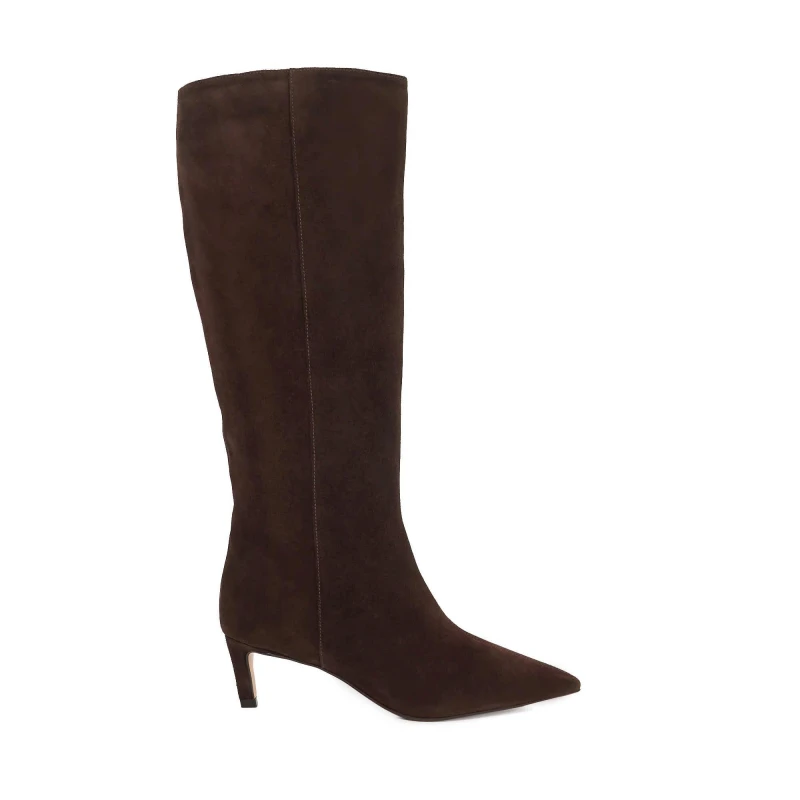 Image of Dune London Womens Smoothly Knee High Boots Brown Suede female 3 (36)