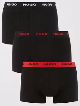 Image of HUGO Bodywear 3 Pack Trunk, Black/Red, Size S, Men