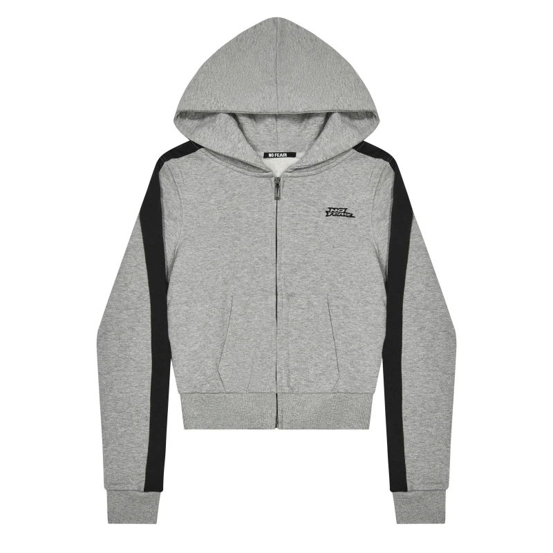 Image of No Fear Womens Track Zip Up Hoodie Grey female 10 (38)