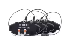 Image of Bosch Brake pad set PEUGEOT,CITROEN 0 986 424 414 1611335080,172059,425154 425155,425485,1611335080,172059,425154,425155,425485