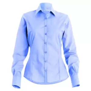 Image of Kustom Kit Womens/Ladies Long Sleeve Business/Work Shirt (18) (Light Blue)
